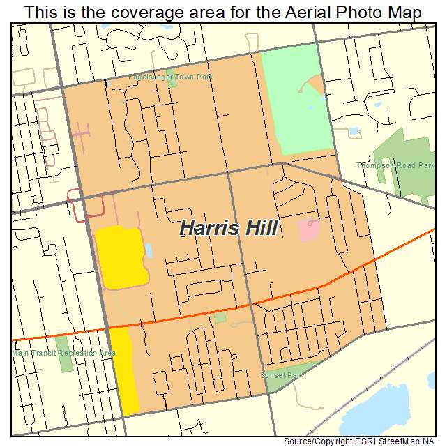 Harris Hill, NY location map 