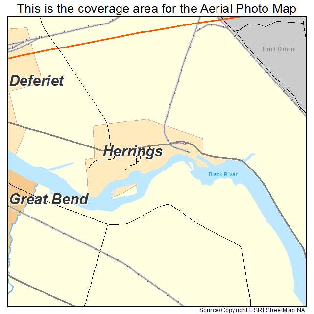 Herrings, NY location map 