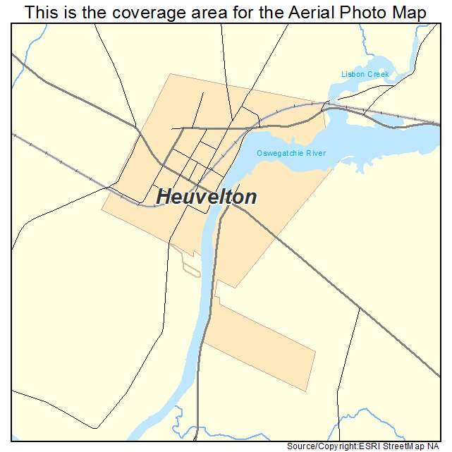 Heuvelton, NY location map 