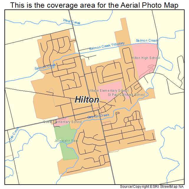 Hilton, NY location map 