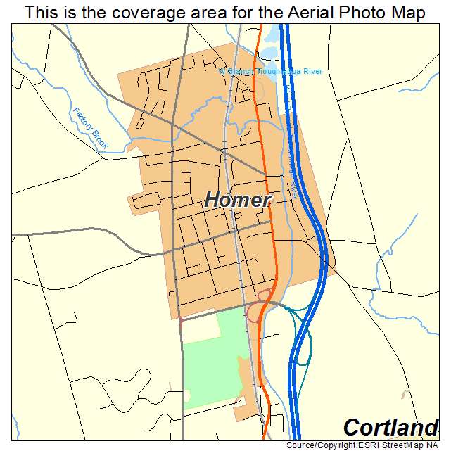 Homer, NY location map 