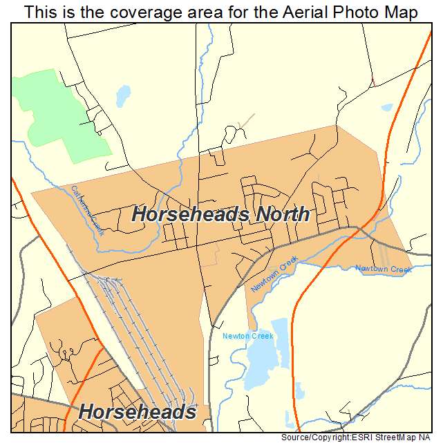 Horseheads North, NY location map 