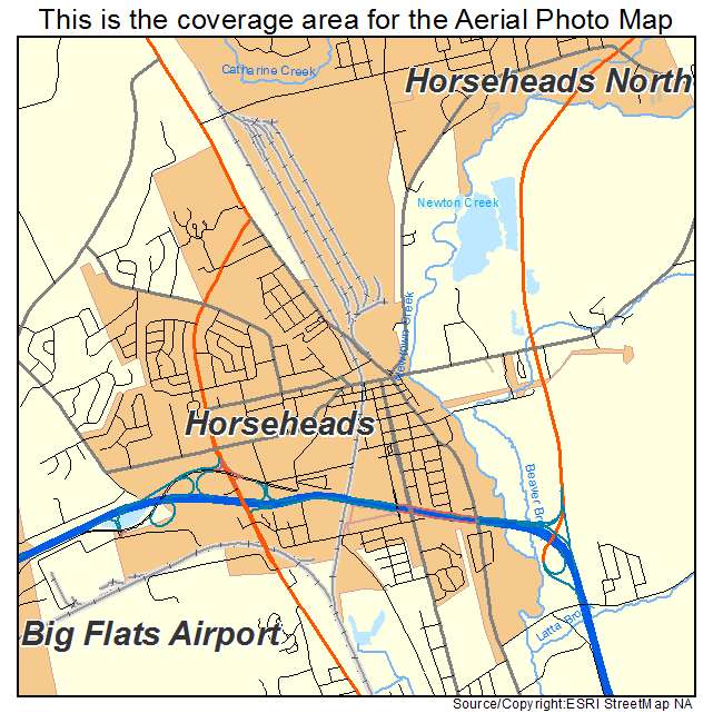 Horseheads, NY location map 