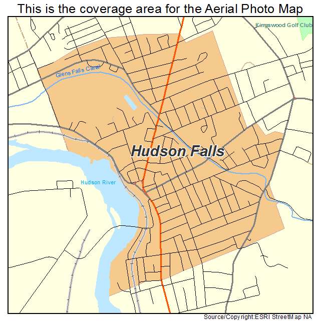 Hudson Falls, NY location map 