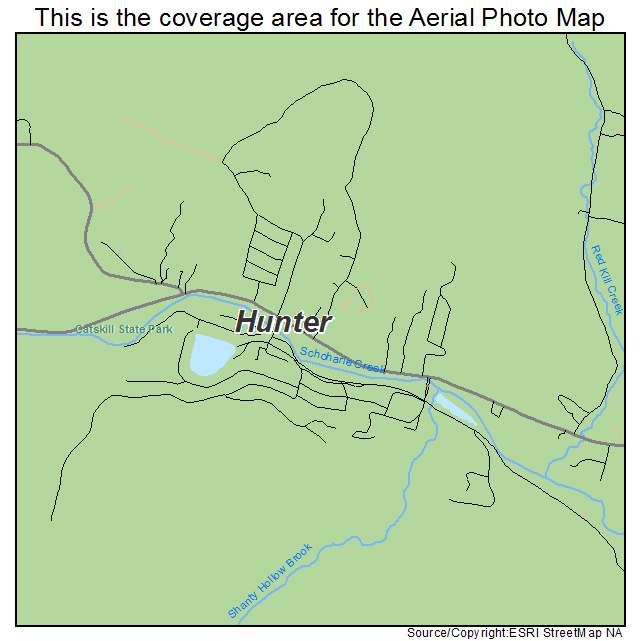 Hunter, NY location map 