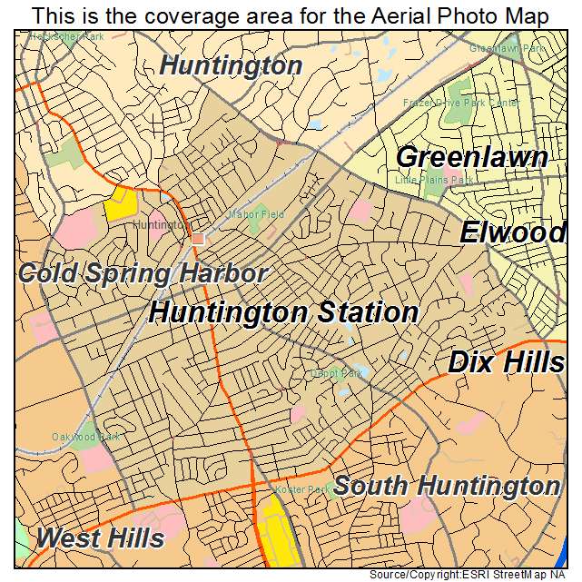 Huntington Station, NY location map 