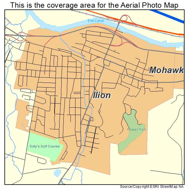 Ilion, NY location map 
