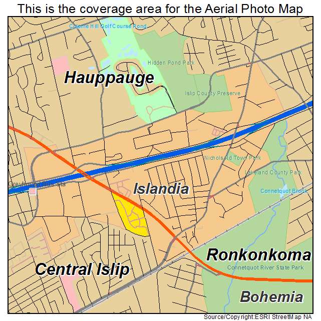 Islandia, NY location map 