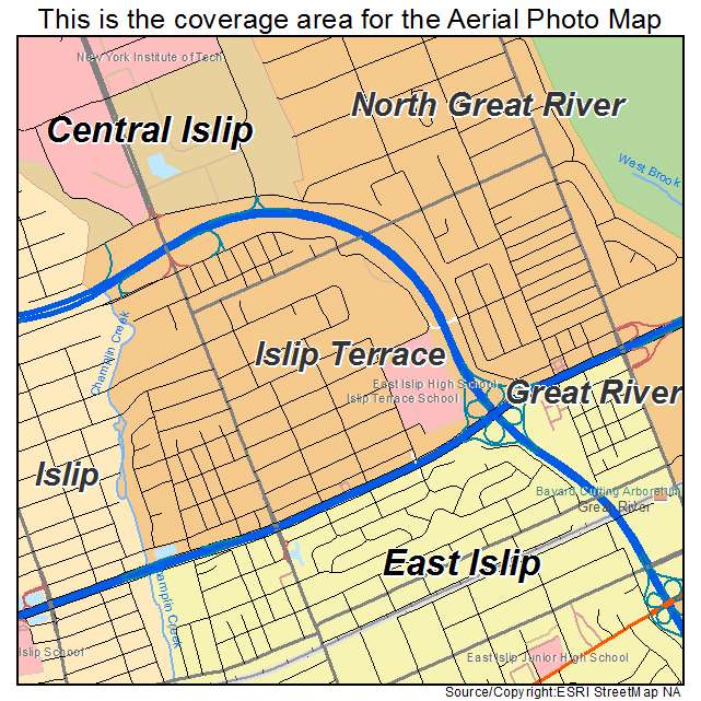 Islip Terrace, NY location map 