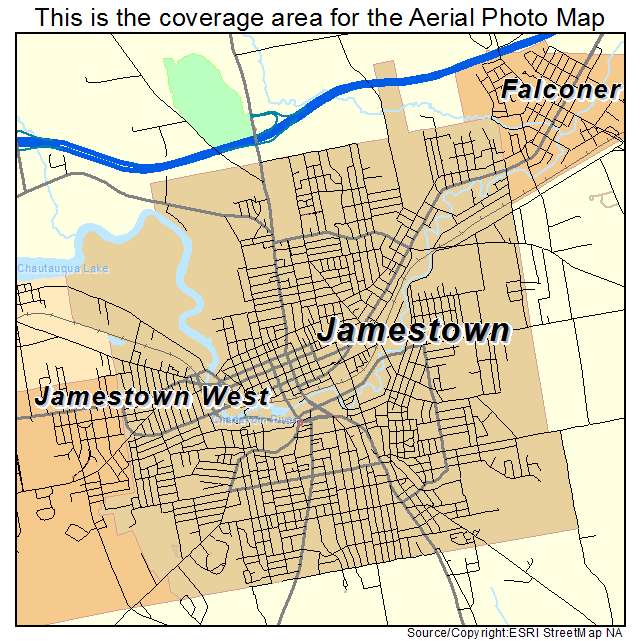 Jamestown, NY location map 