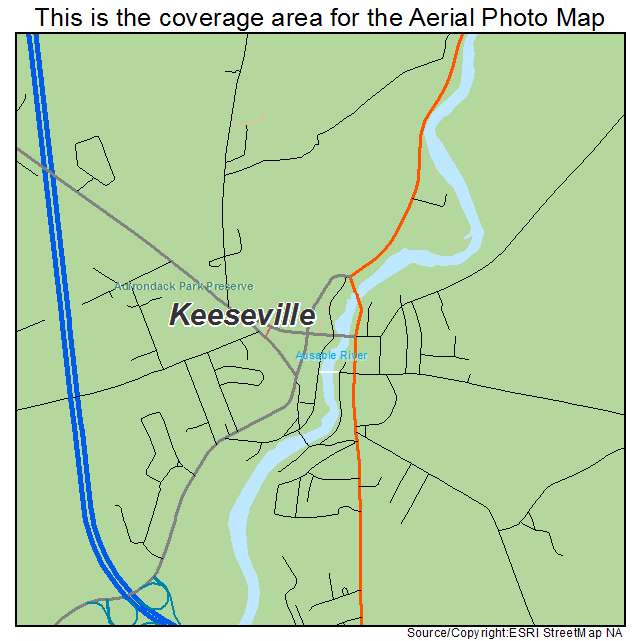 Keeseville, NY location map 