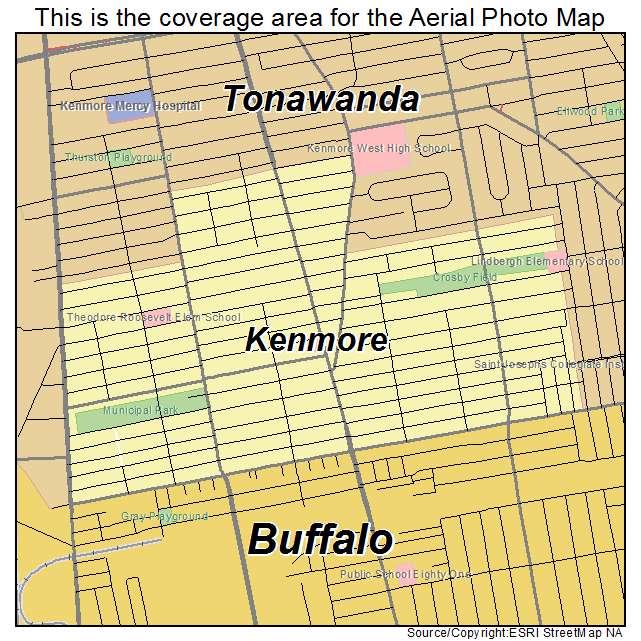 Kenmore, NY location map 