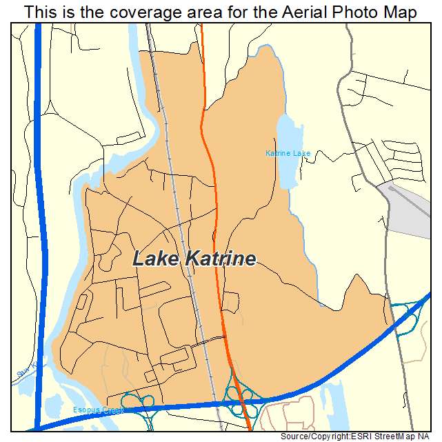 Lake Katrine, NY location map 