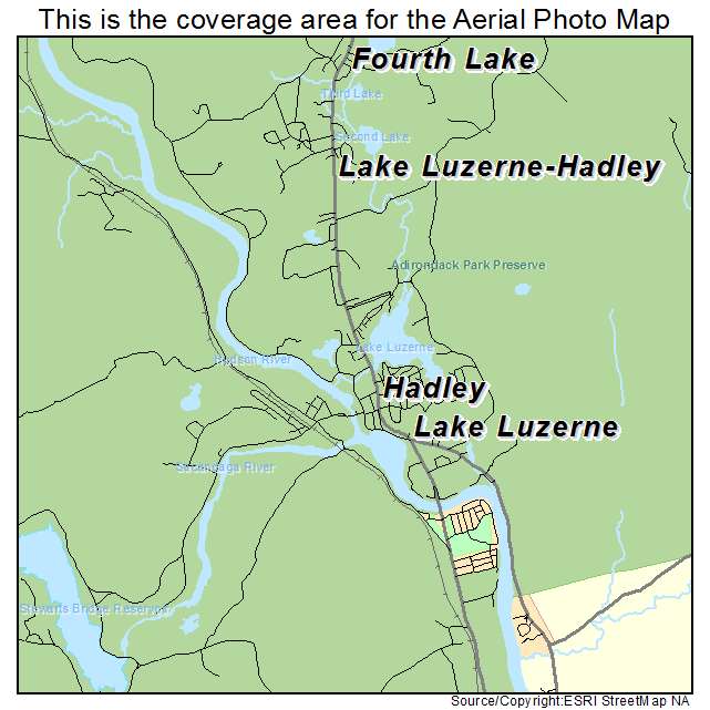 Lake Luzerne Hadley, NY location map 