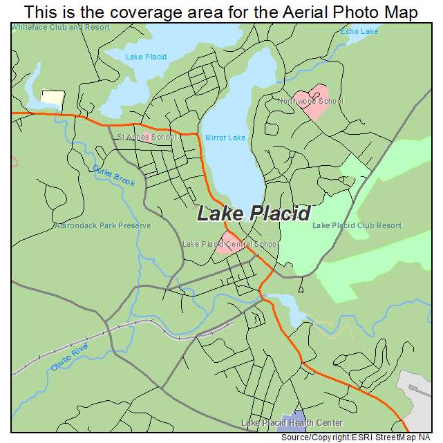 Lake Placid, NY location map 