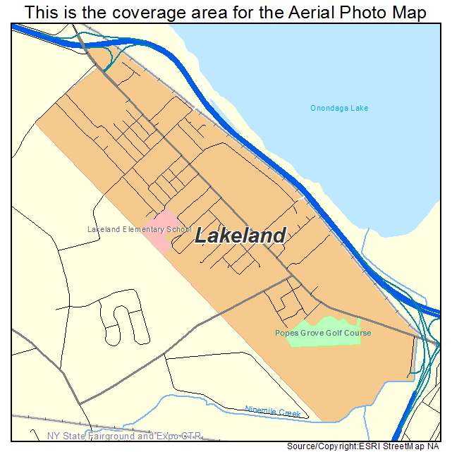 Lakeland, NY location map 