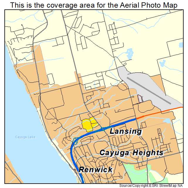 Lansing, NY location map 