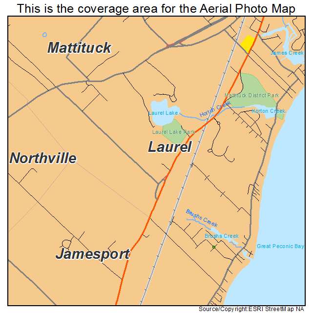Laurel, NY location map 