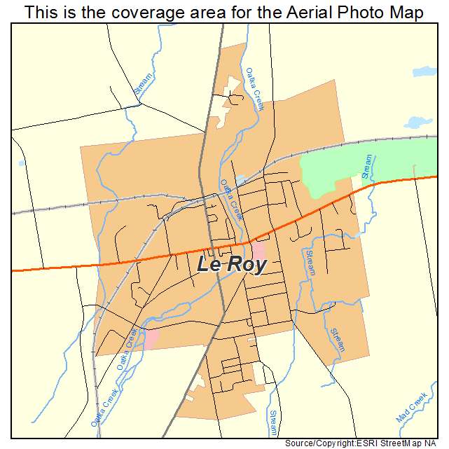 Le Roy, NY location map 