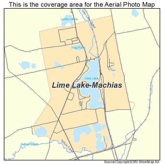 Lime Lake Machias, NY location map 