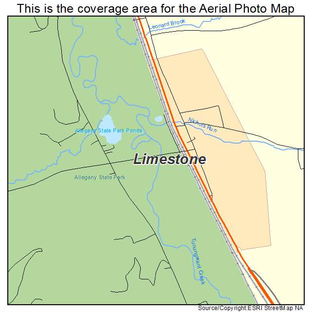 Limestone, NY location map 