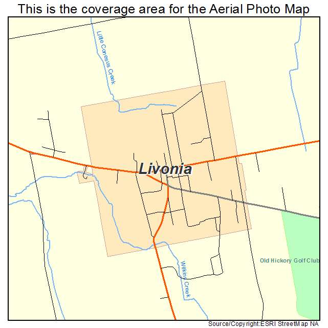 Livonia, NY location map 