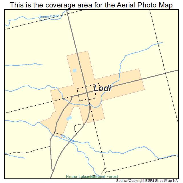 Lodi, NY location map 