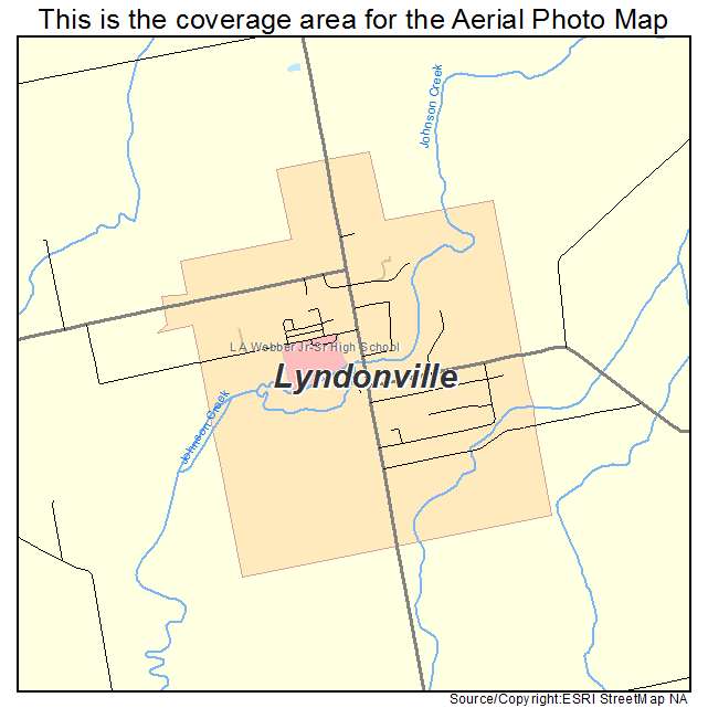 Lyndonville, NY location map 