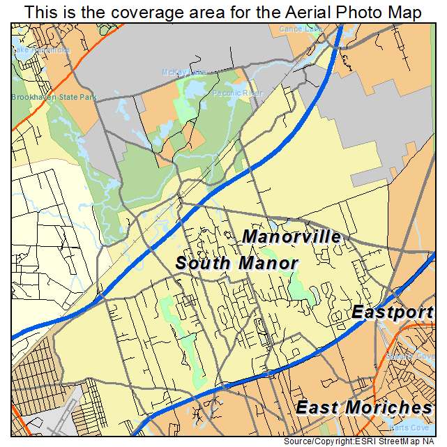 Manorville, NY location map 
