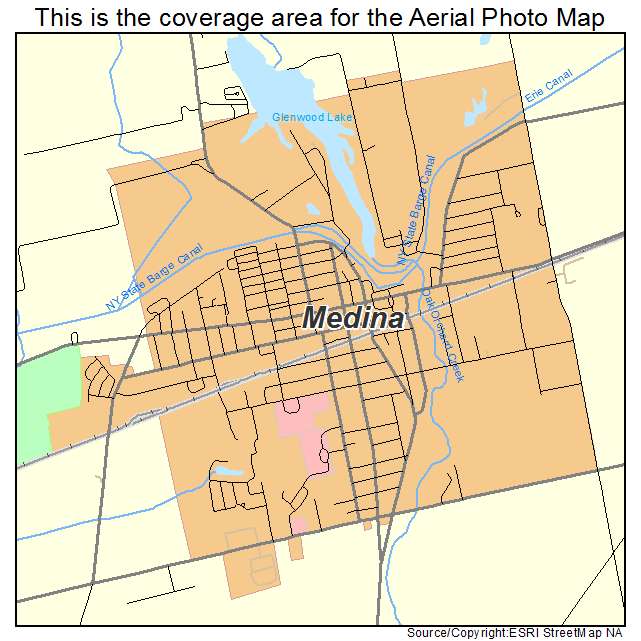 Medina, NY location map 