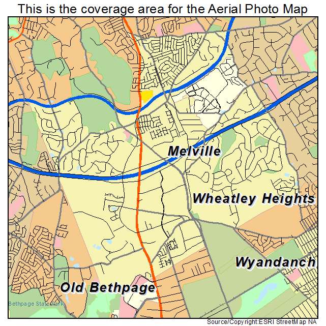 Melville, NY location map 