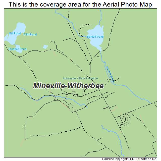 Mineville Witherbee, NY location map 