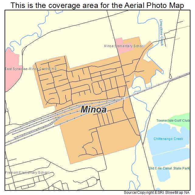 Minoa, NY location map 