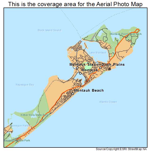 Montauk, NY location map 