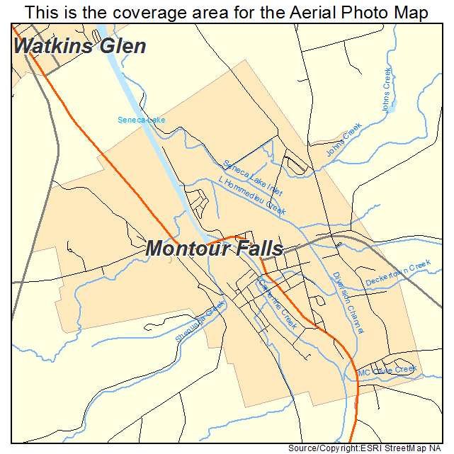 Montour Falls, NY location map 