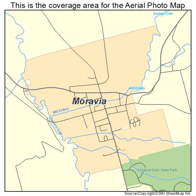 Moravia, NY location map 