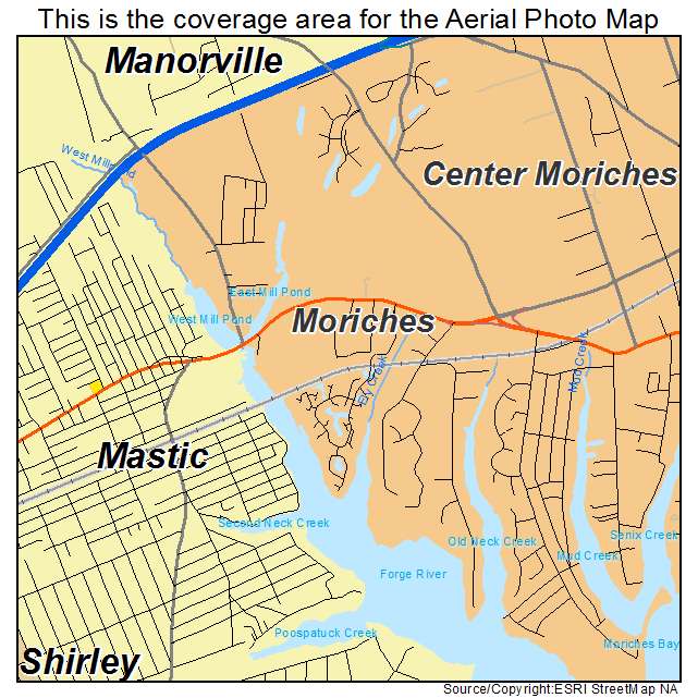 Moriches, NY location map 