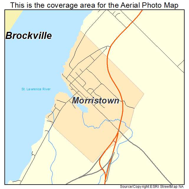 Morristown, NY location map 