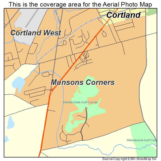 Munsons Corners, NY location map 