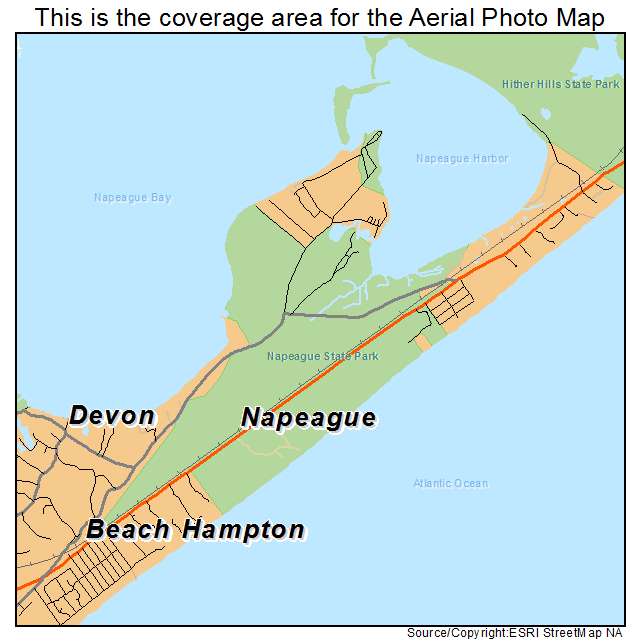 Napeague, NY location map 