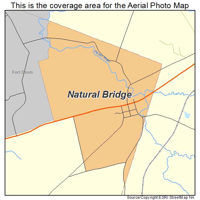 Natural Bridge, NY location map 