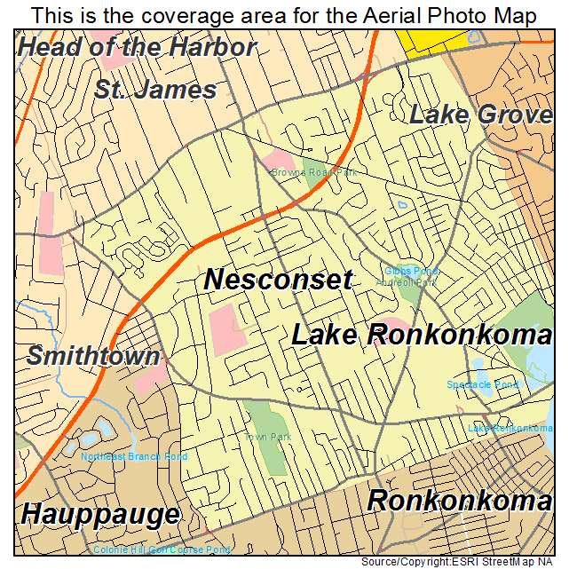 Nesconset, NY location map 