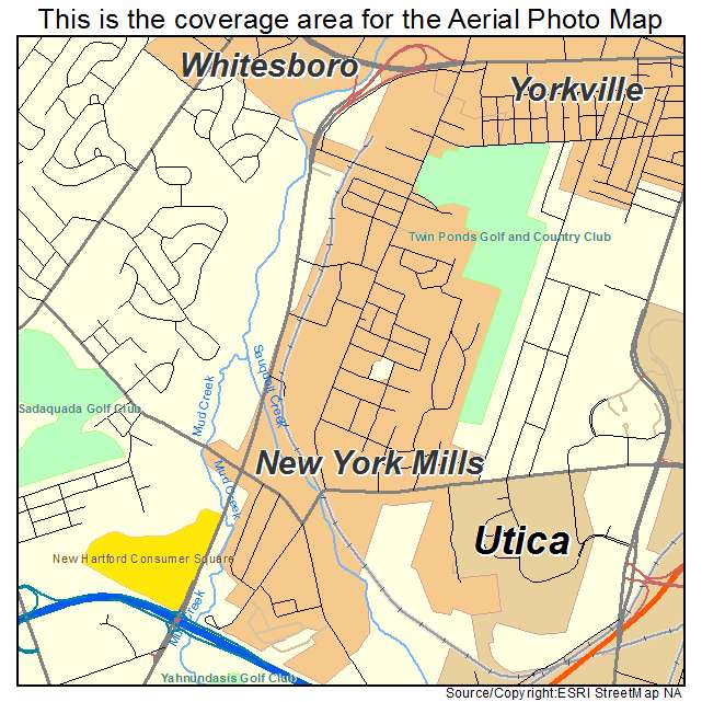 New York Mills, NY location map 