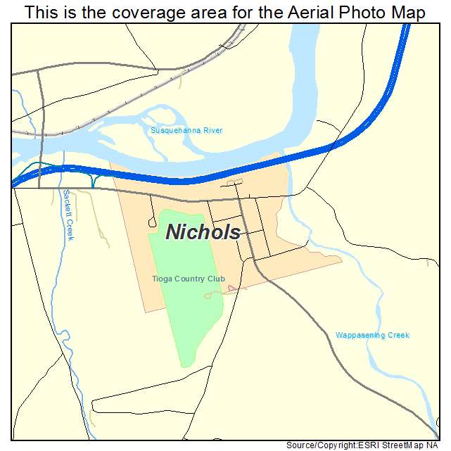 Nichols, NY location map 