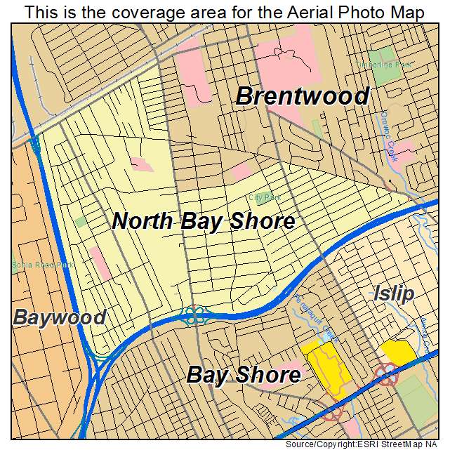 North Bay Shore, NY location map 