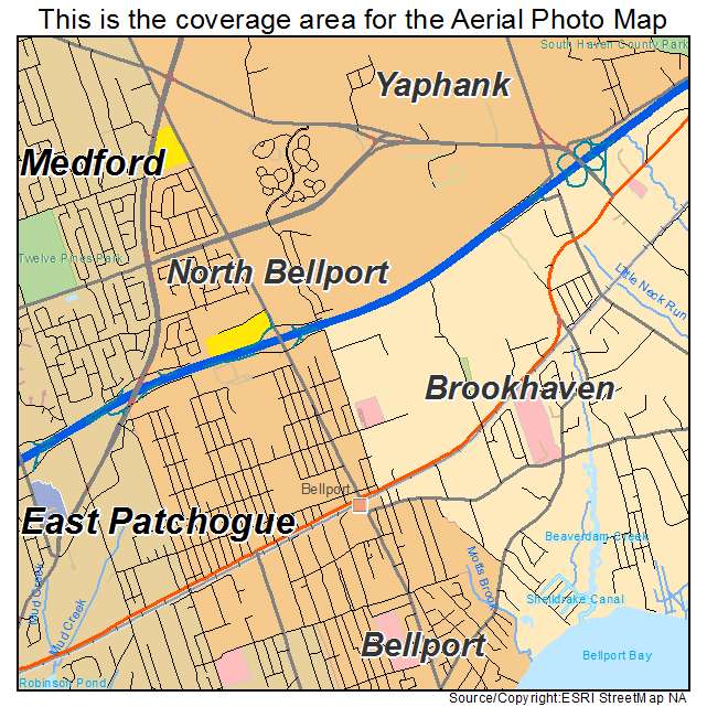 North Bellport, NY location map 