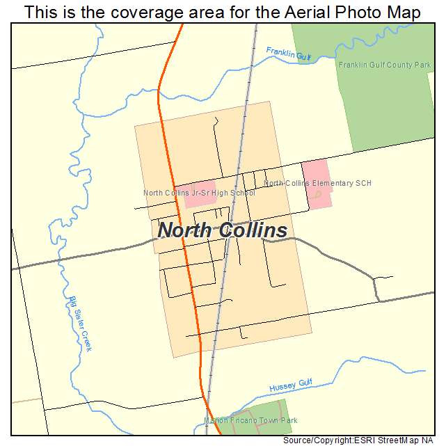 North Collins, NY location map 