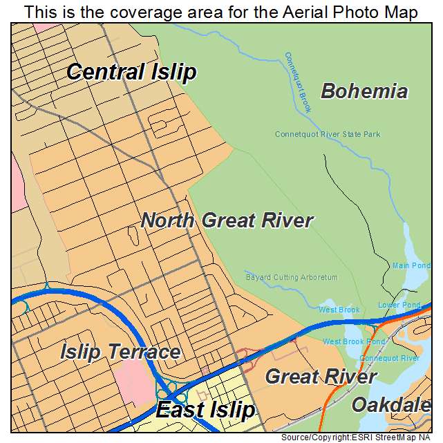 North Great River, NY location map 