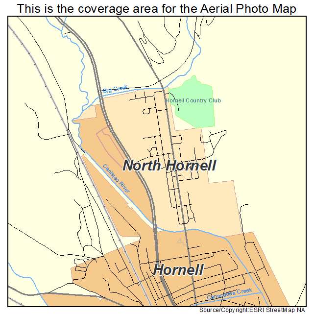 North Hornell, NY location map 