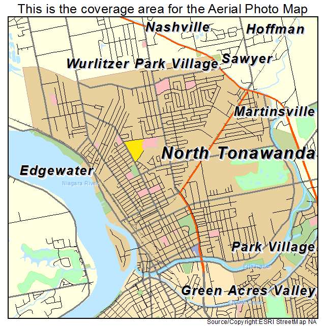 North Tonawanda, NY location map 